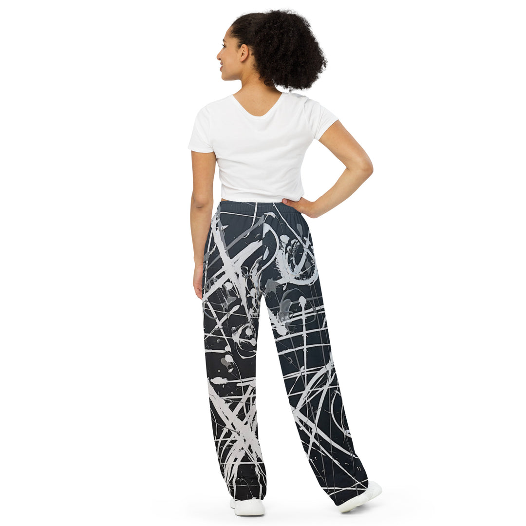 Women Wide-Leg Pants- Black