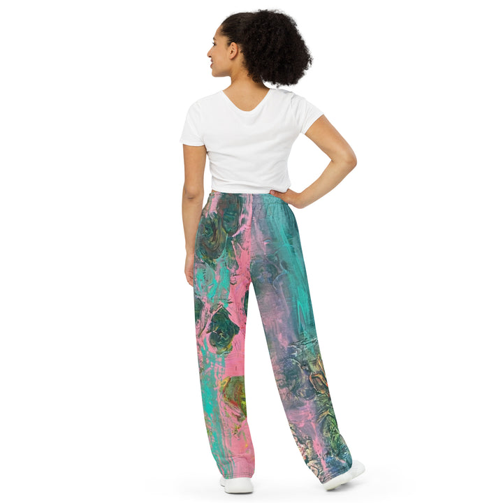 Women's Wide-Leg Pants- Pink