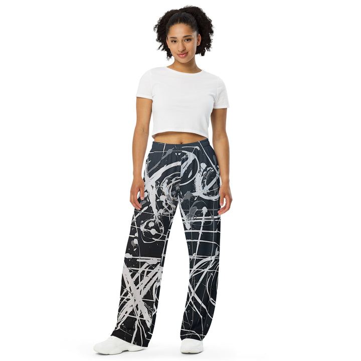 Women Wide-Leg Pants- Black