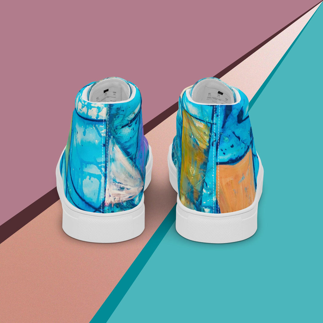 Men’s high top canvas shoes-Purple