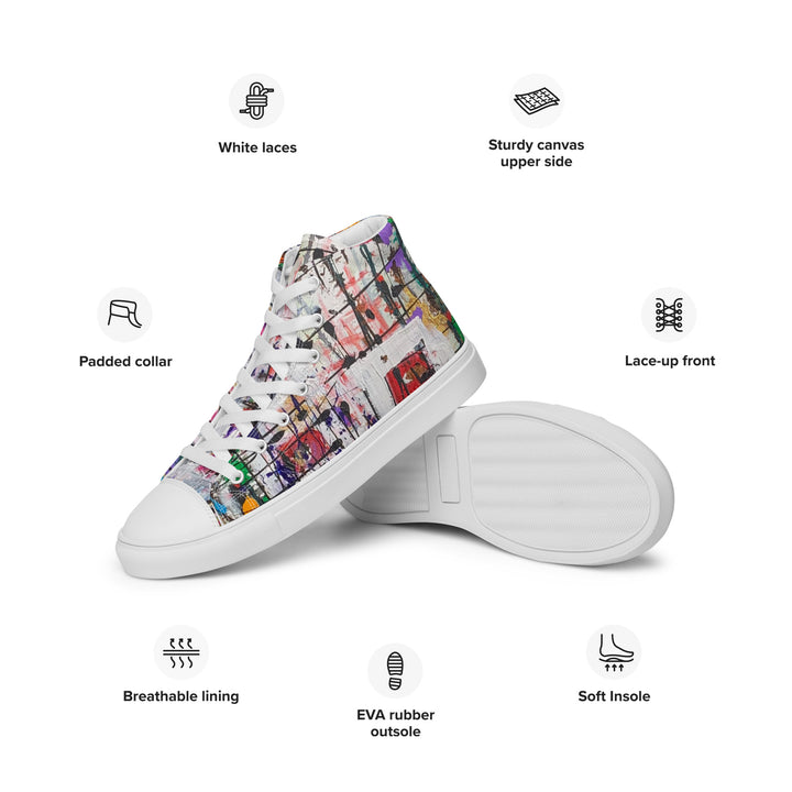 Men’s high top canvas shoes-Multi Colour