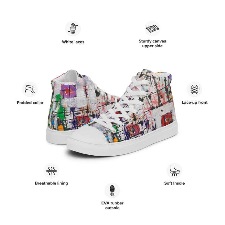 Men’s high top canvas shoes-Multi Colour