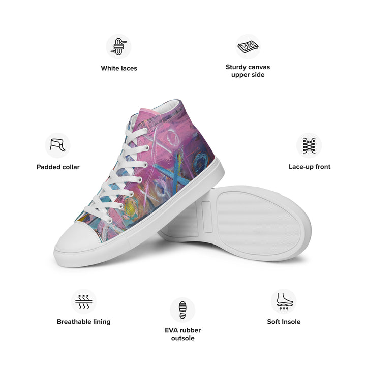 Men’s high Top Canvas Shoes- Light Blue