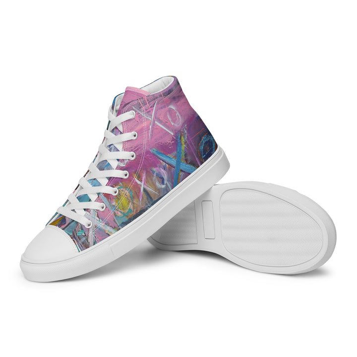 Men’s high top canvas shoes-Gray