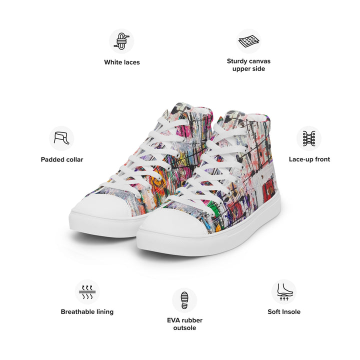 Men’s high top canvas shoes-Multi Colour