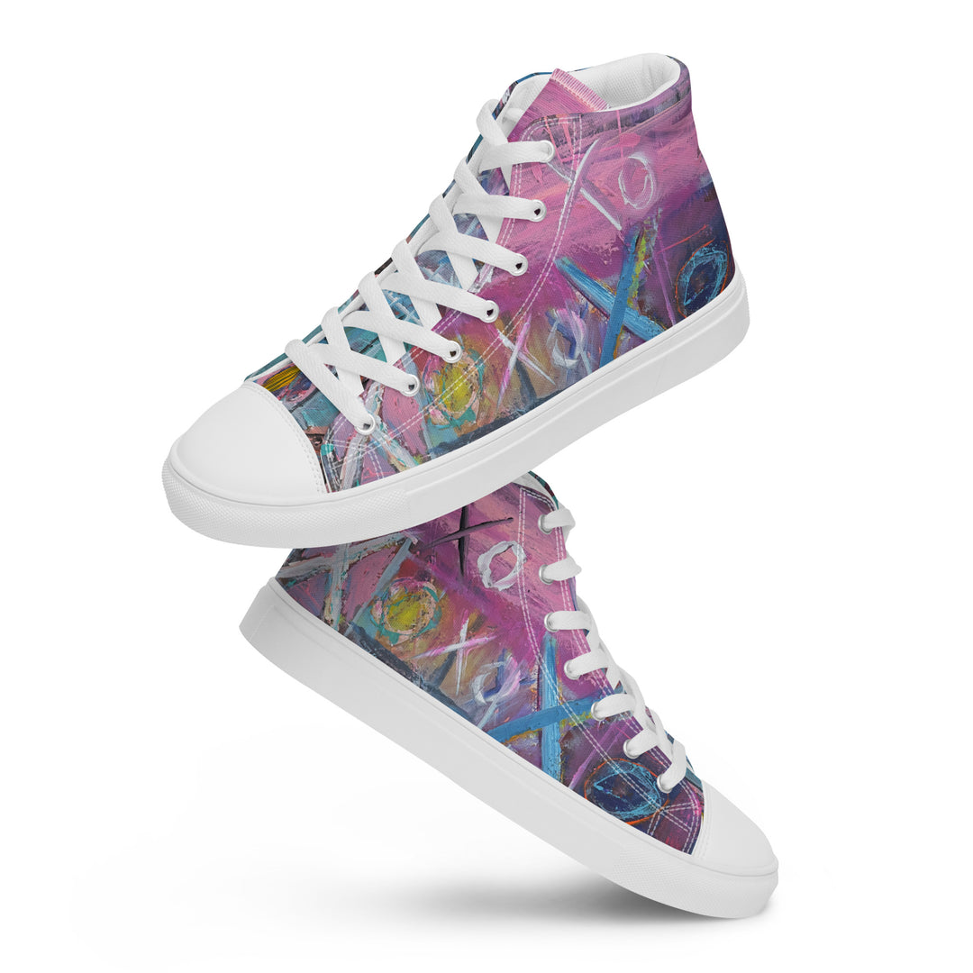 Women’s High Top Canvas Shoes- Gray
