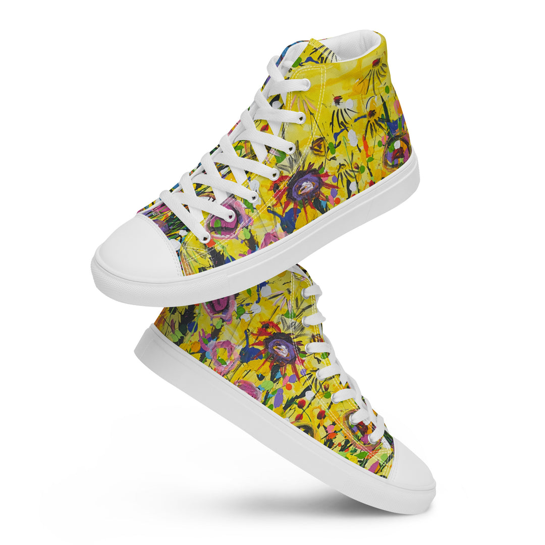 Women’s high top canvas shoes- Yellow