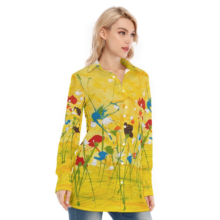 Women's Long Shirt- Yellow