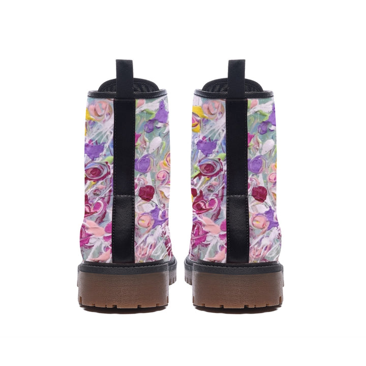 Women's Martin Short Boots- Pink