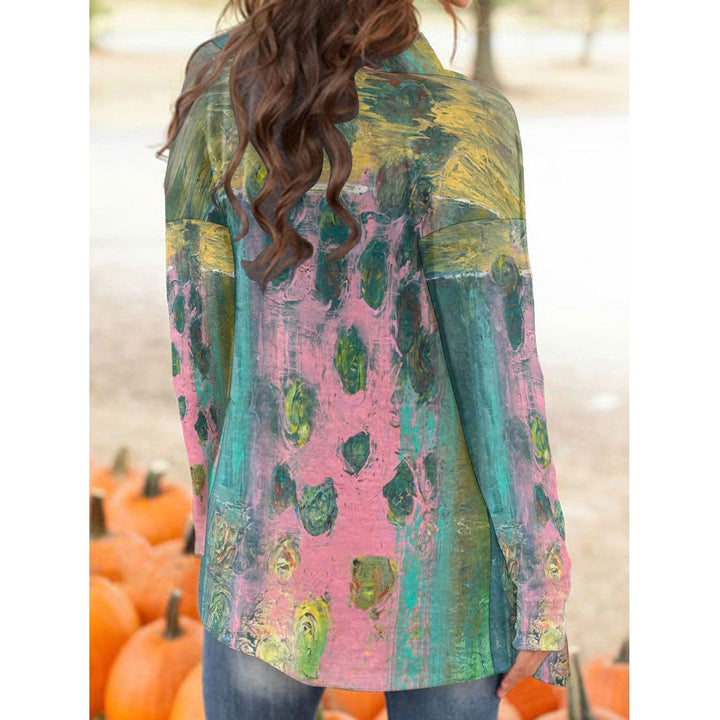 Women's Cardigan With Long Sleeve- Brown