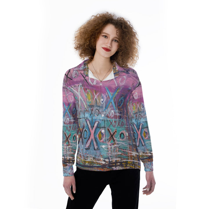 Women's Satin Shirt- Pink