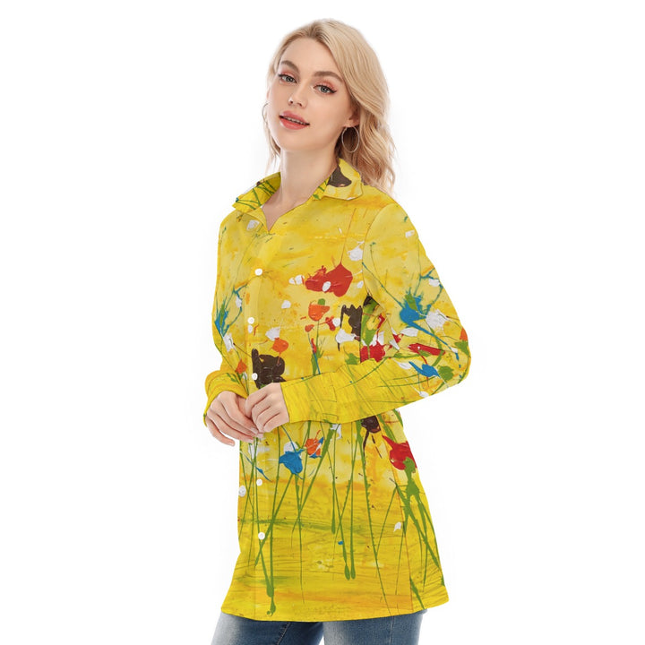 Women's Long Shirt- Yellow