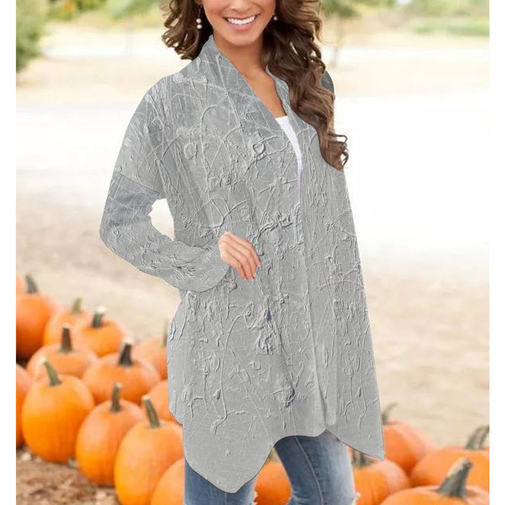 Women's Cardigan With Long Sleeve- Grey