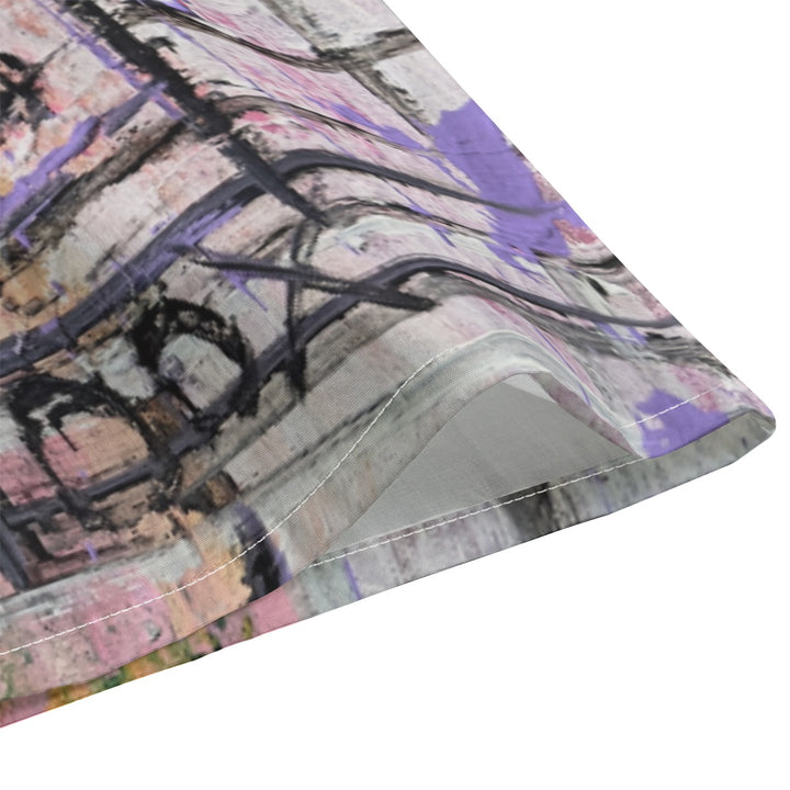 Men's Lapel Collar Shirt With Concealed Placket- Purple