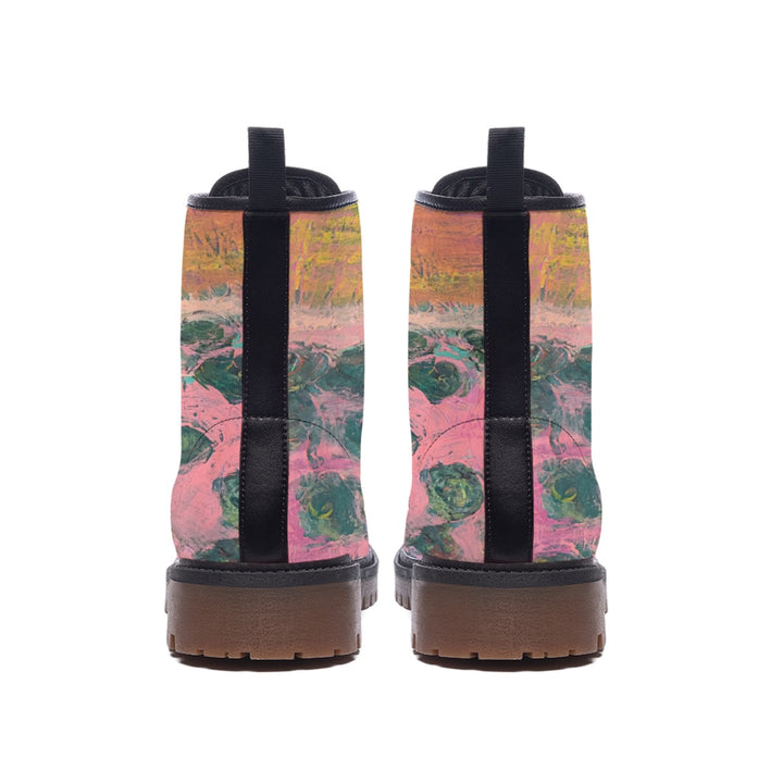 Women's Martin Short Boots- Pink