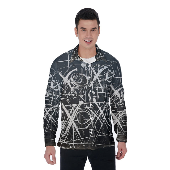 Men's Long Sleeve Shirt- Black