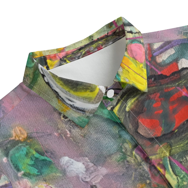 Men's Lapel Collar Shirt With Concealed Placket-Multi Colour
