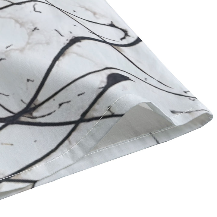 Men's Lapel Collar Shirt With Concealed Placket- White