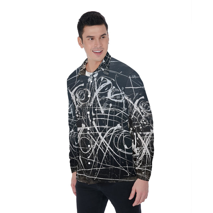 Men's Long Sleeve Shirt- Black