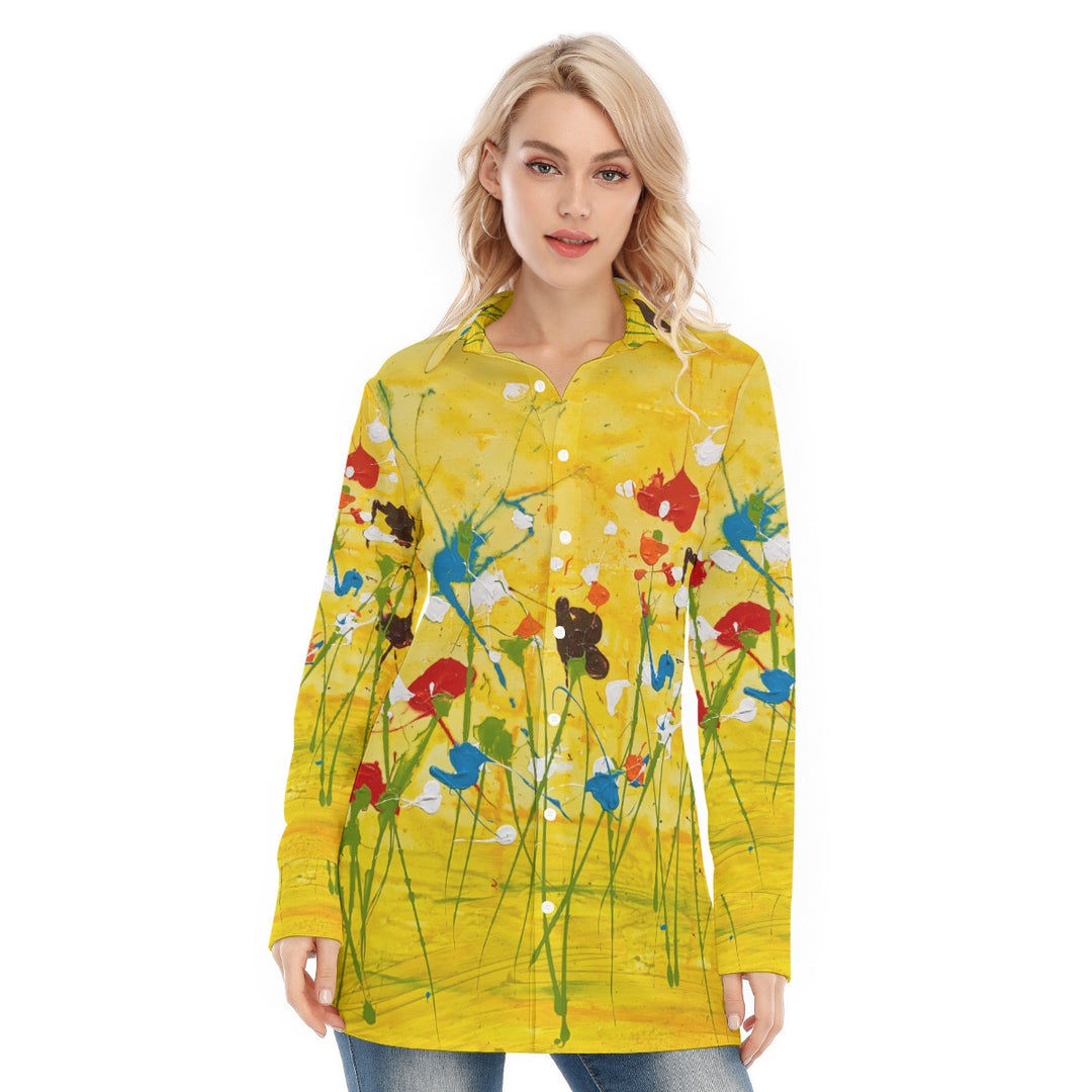 Women's Long Shirt- Yellow