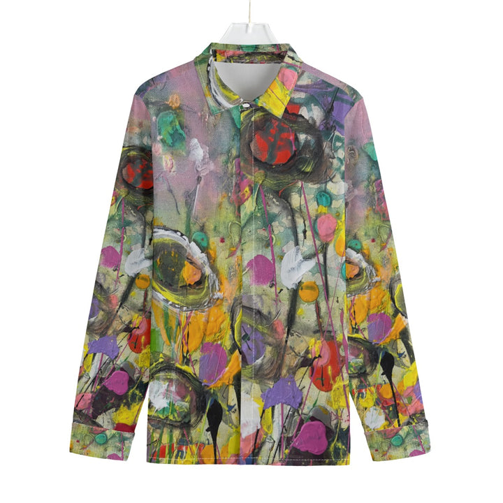 Men's Lapel Collar Shirt With Concealed Placket-Multi Colour