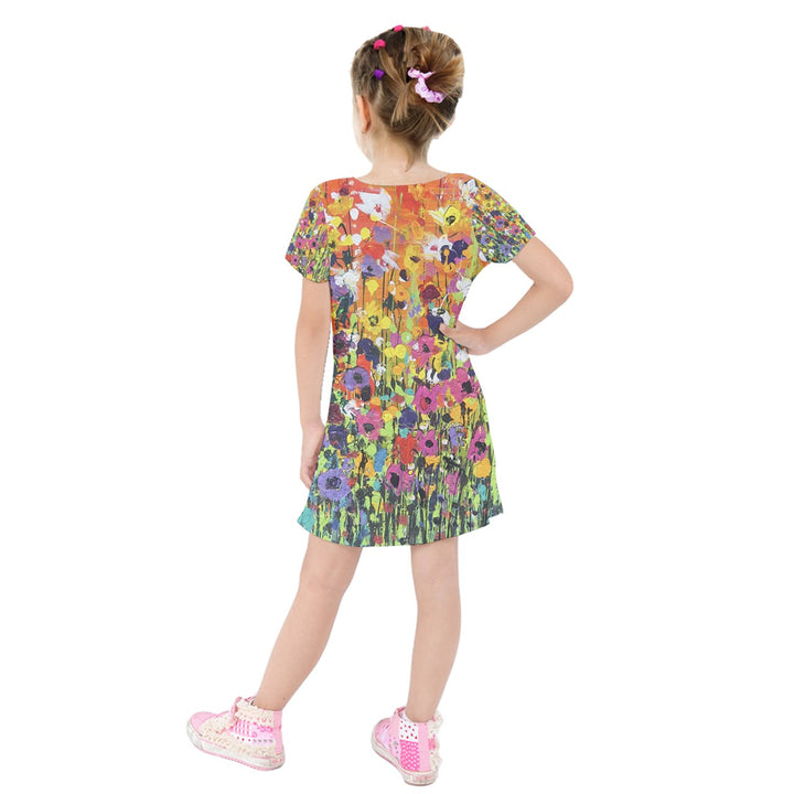 velvet garden Kids' Short Sleeve Velvet Dress