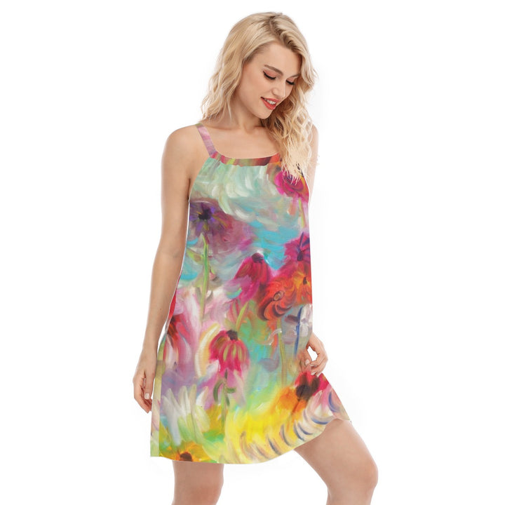 Women's Sleeveless Cami Dress Summer flowers