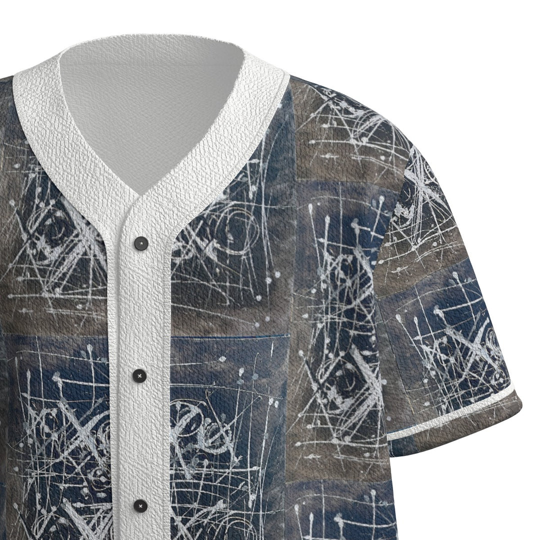 All-Over Print Men's Textured Baseball Jersey