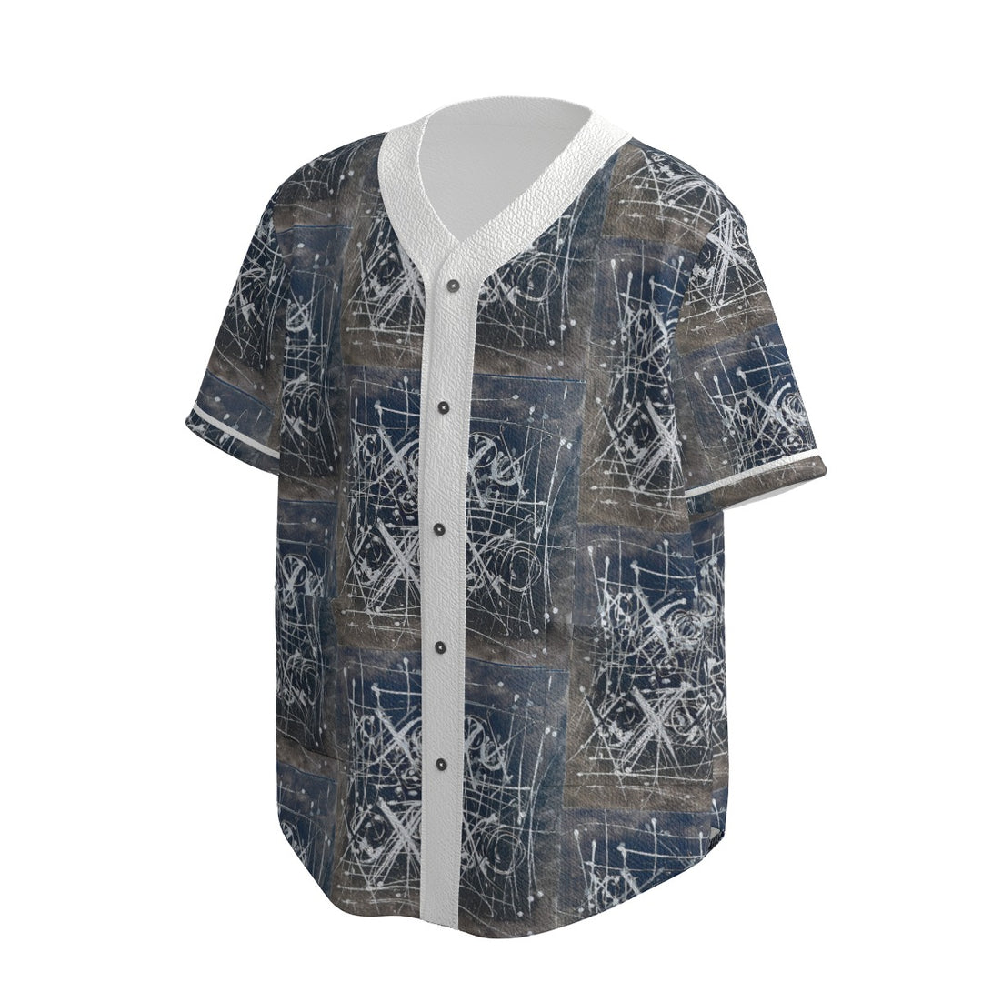 All-Over Print Men's Textured Baseball Jersey