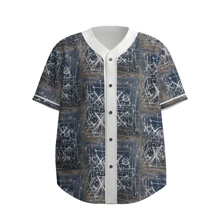 All-Over Print Men's Textured Baseball Jersey