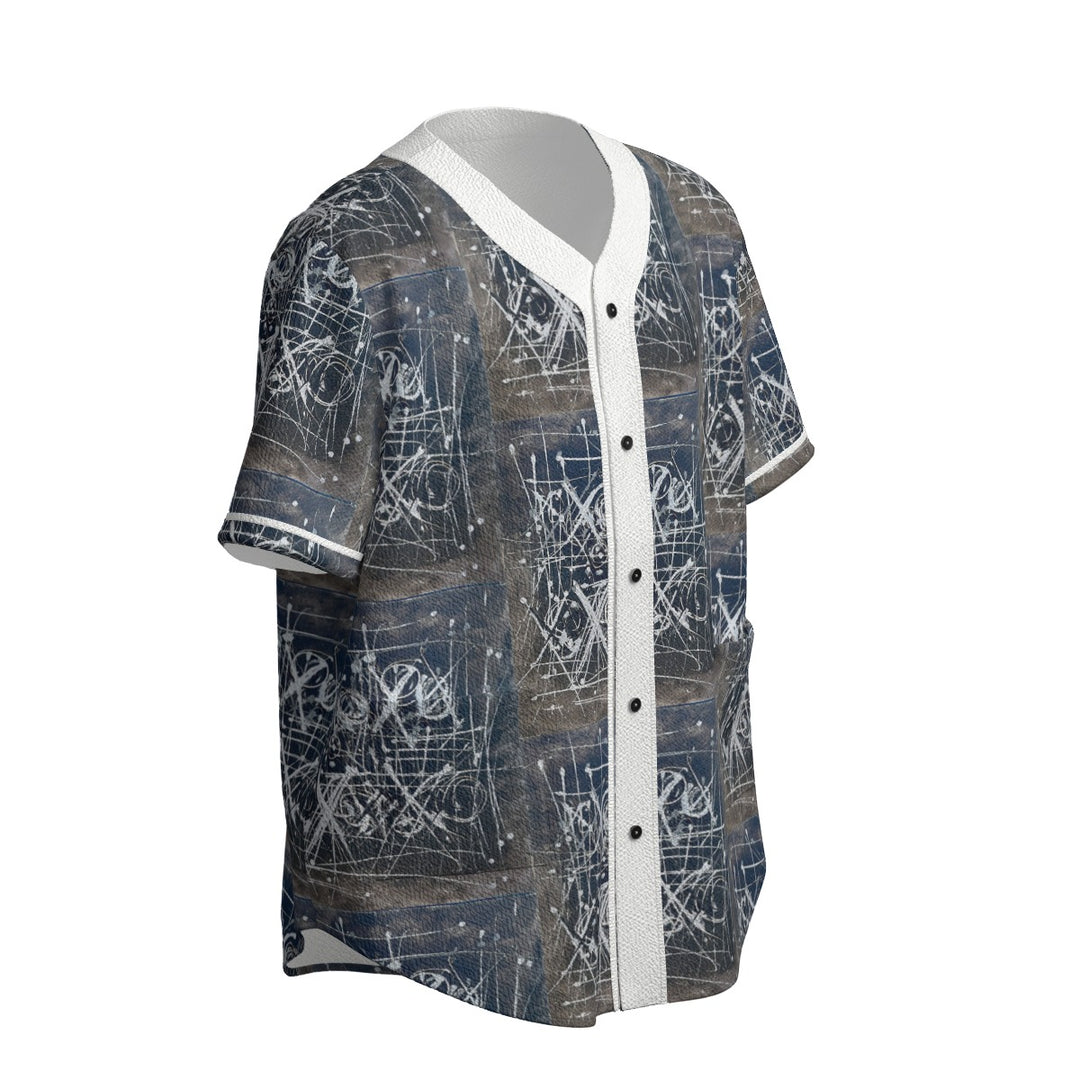 All-Over Print Men's Textured Baseball Jersey