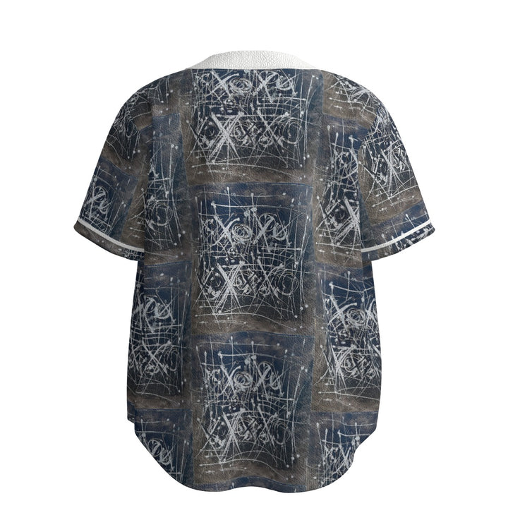 All-Over Print Men's Textured Baseball Jersey