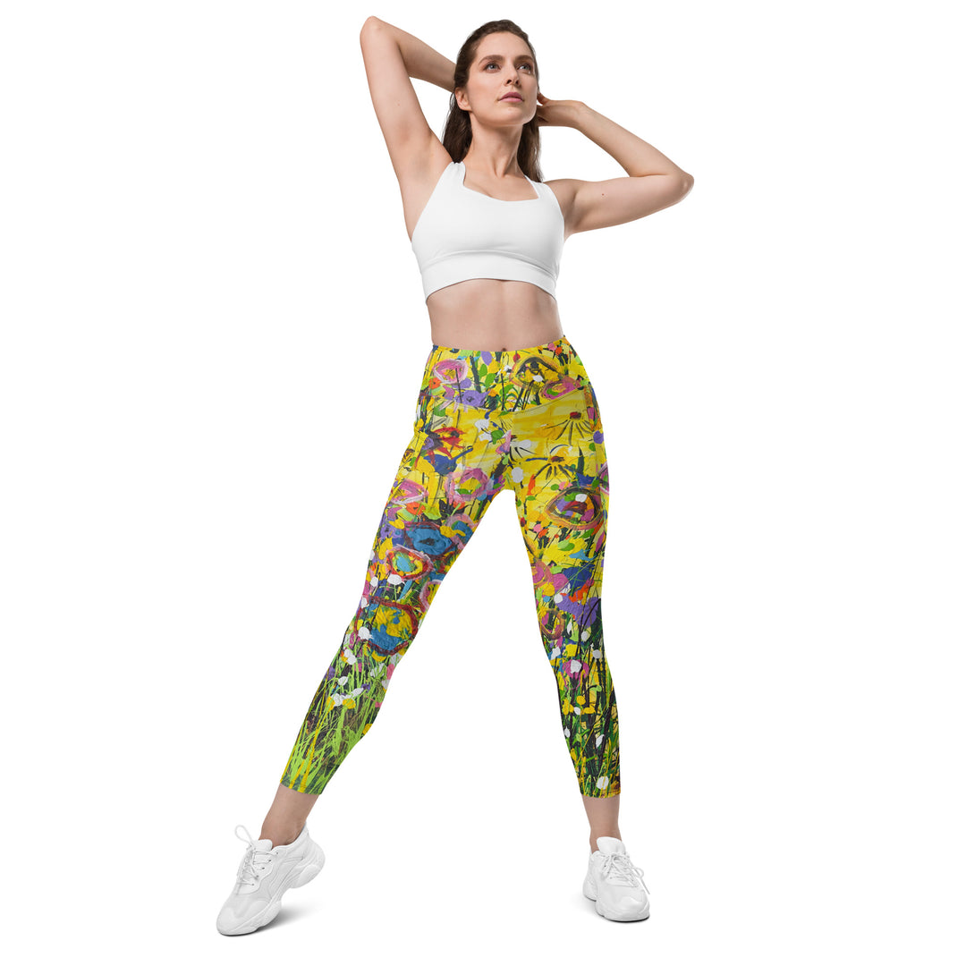 Leggings with Pockets- Yellow