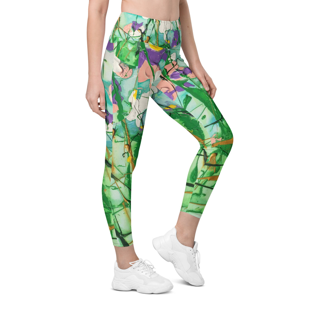 Leggings with Pockets- Green