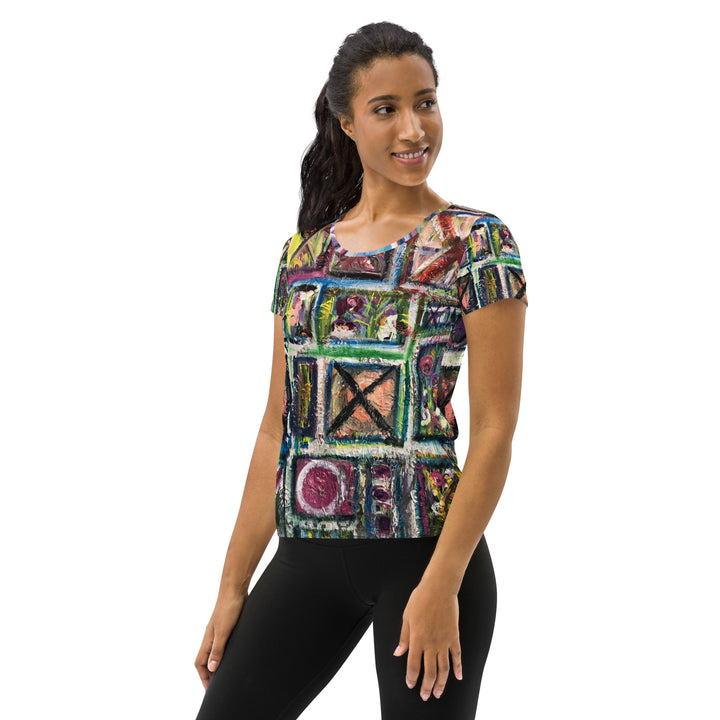 Women's Athletic T-shirt- Multicolor