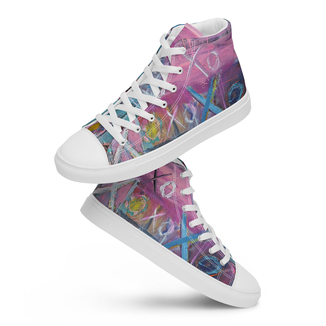 Women’s High Top Canvas Shoes- Gray 