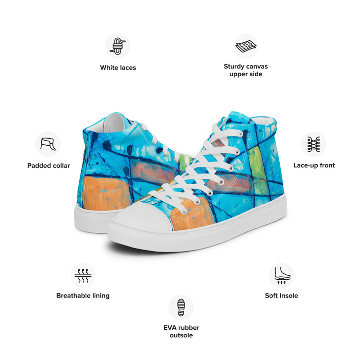 Women’s high top canvas shoes- Blue