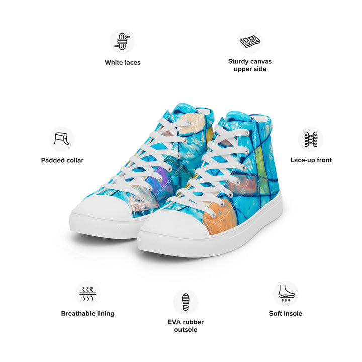 Women’s high top canvas shoes- Blue