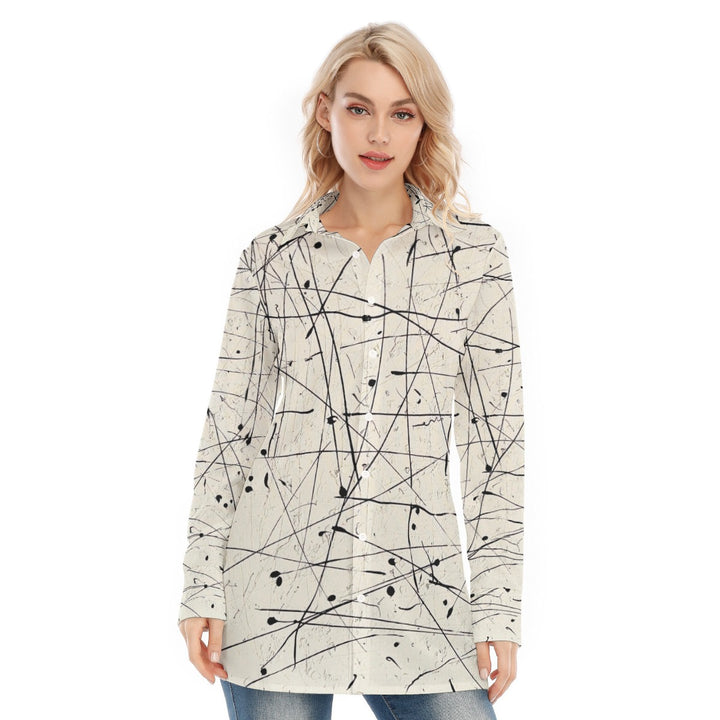 Women's Long Shirt "Lines Abstracted"