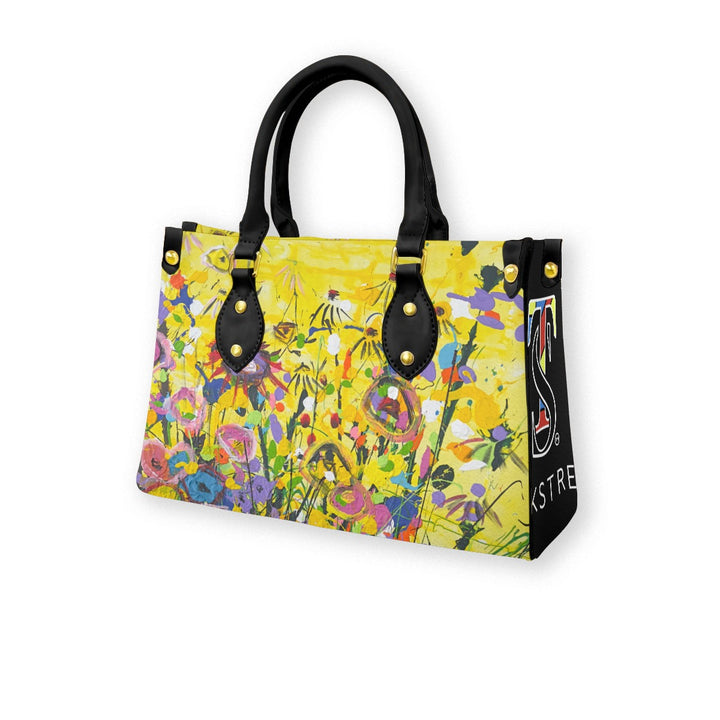 Women's Tote Bag in Yellow abstract garden