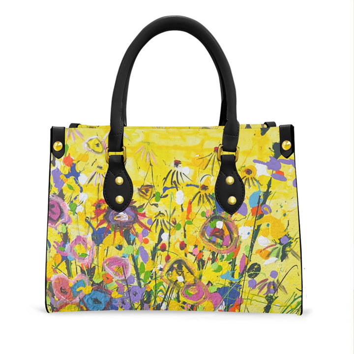 Women's Tote Bag in Yellow abstract garden