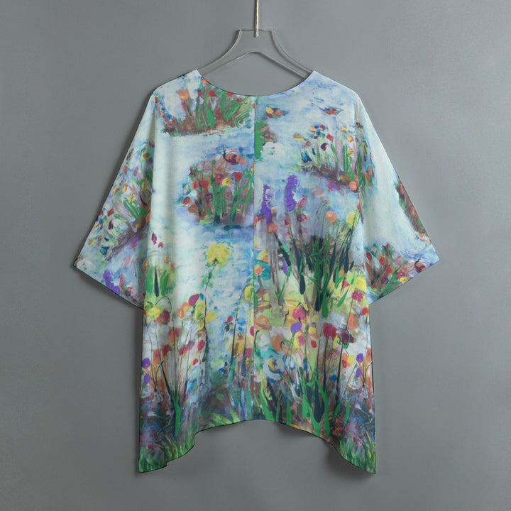 Women's Bat Sleeve Shirt- Multicolor