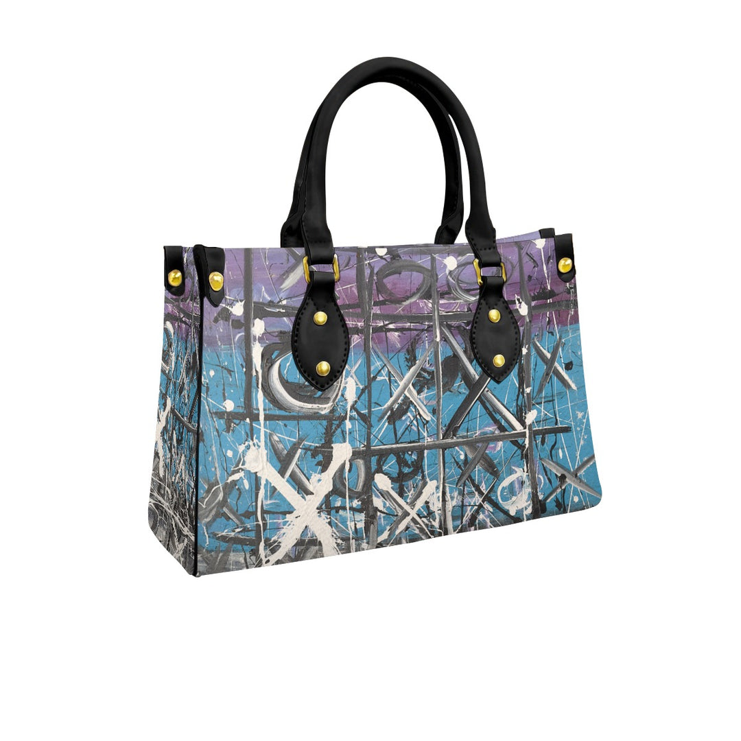 Women's Tote Bag With Purple and Blue XO
