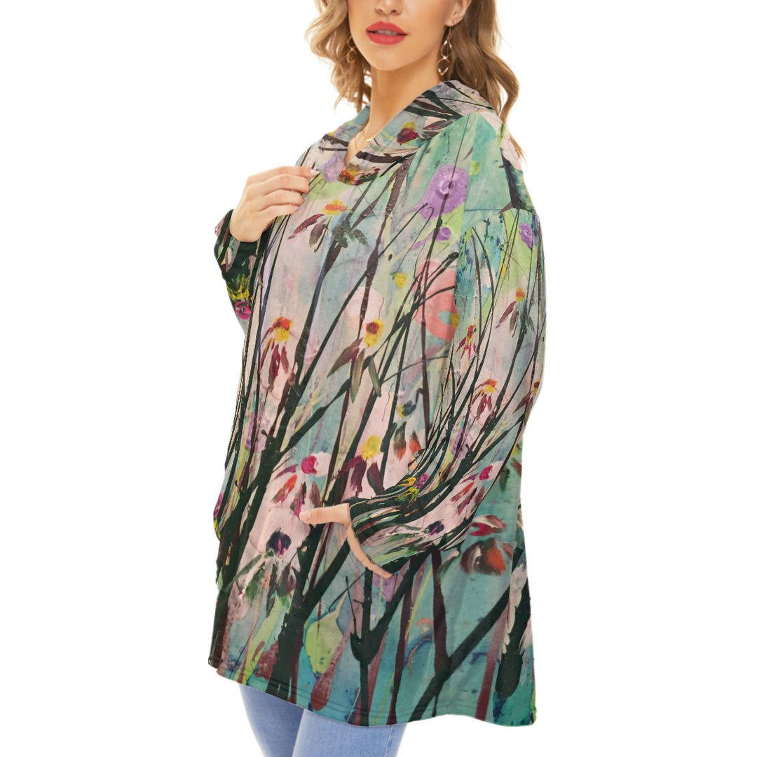 Flannel Fleece Blanket With Pocket-Gray