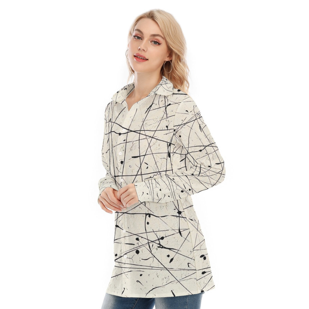 Women's Long Shirt "Lines Abstracted"